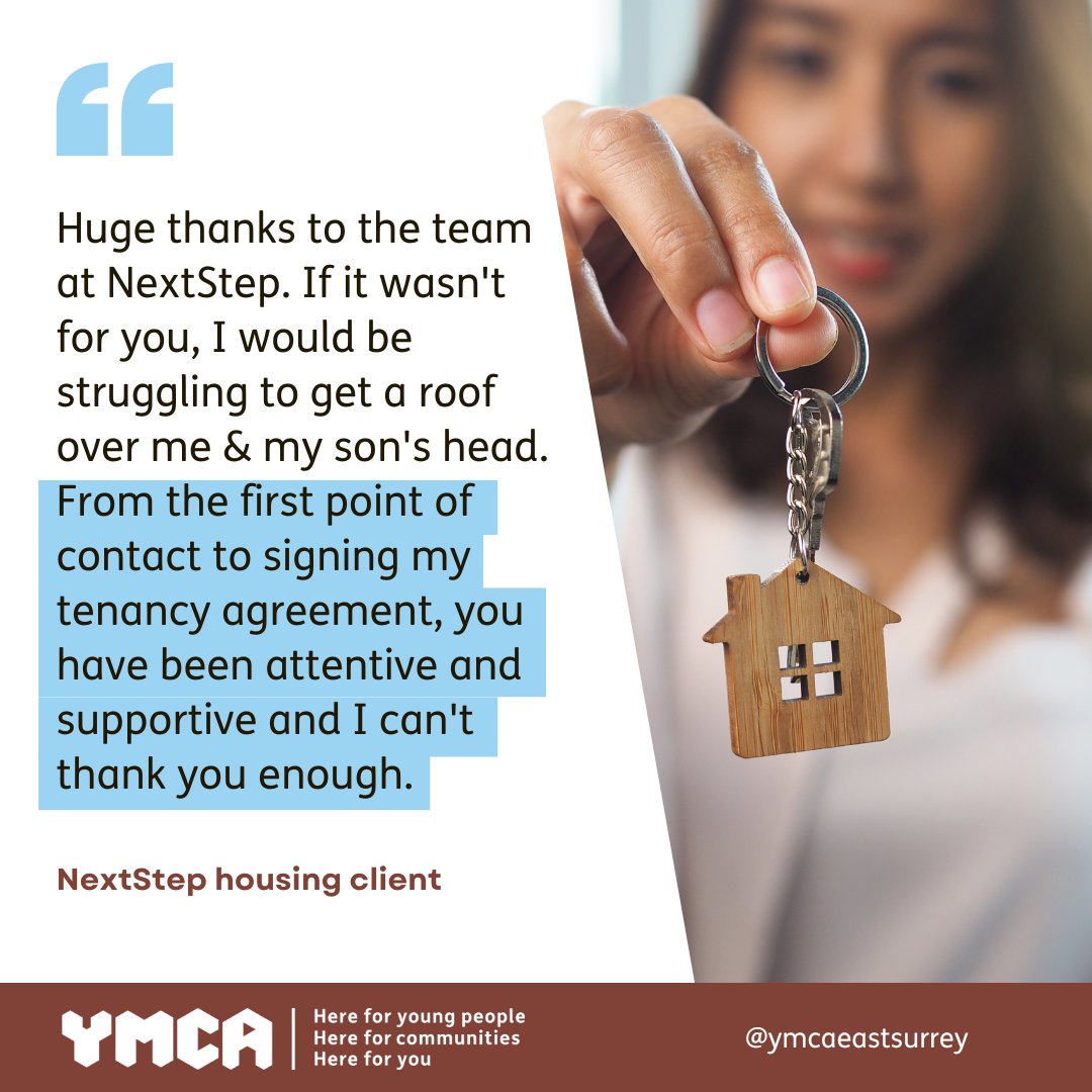 NextStep is a professional housing service delivered by YMCA East Surrey. It is a government funded scheme to assist people into sustainable housing. If you are looking for a home, you can find out more at ymcaeastsurrey.org.uk/housing/nextst… @reigatebanstead @YMCAEng_Wales #homelessness