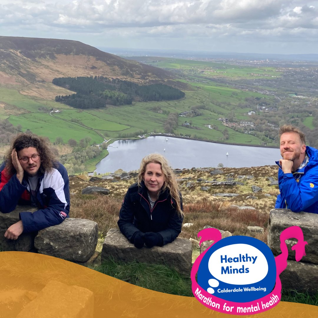 🎉Just 5 days to go until #LondonMarathon MyWay! 3 walkers from Healthy Minds did some walk training on Sunday at Dovestones Reservoir in the Peak District, walking 9 miles in under 4 hours. Go on and give them a boost for the challenge on Sunday! justgiving.com/campaign/londo…