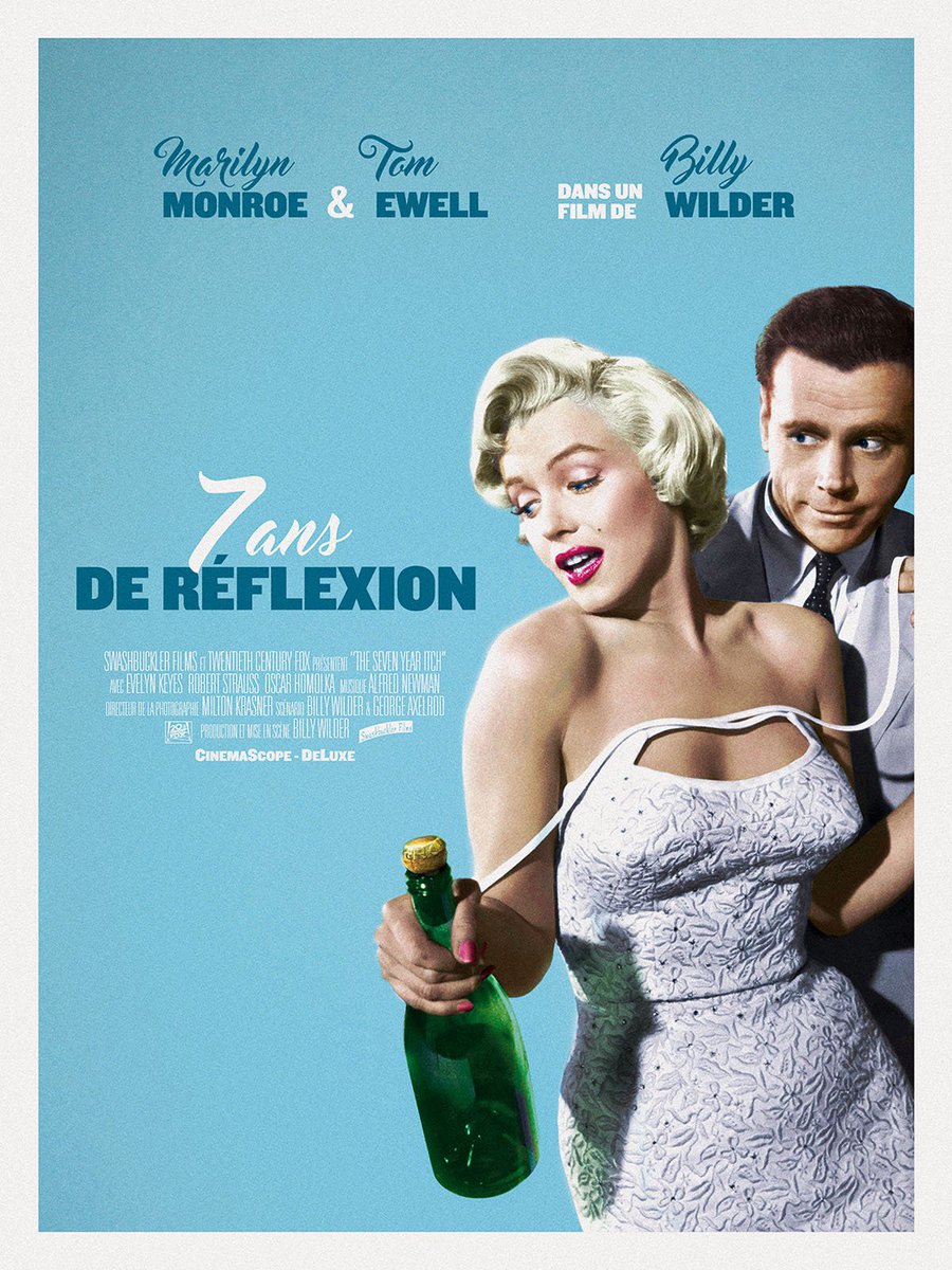 Retrouvez la critique de SEPT ANS DE REFLEXION (1955) sur le site loucinefil.com/sept-ans-de-re… #septansderéflexion #billywilder #marilynmonroe #tomewell #comédie #adultère #dentifrice #voisine #pulpeuse #libido #canicule #ventilateur #champagne #rachmaninov #loufoque #blonde #humour