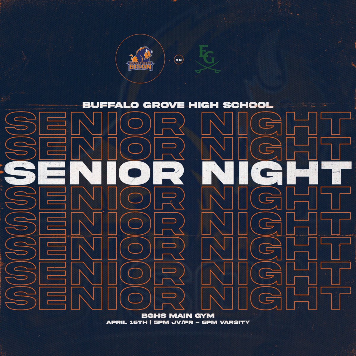 Bison host the Grens tonight as we support our BGVB Seniors!! #bgvb2024