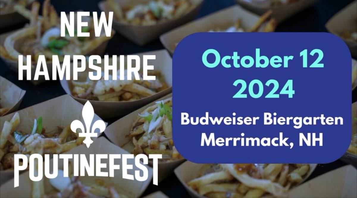 We are thrilled to return for our 9th year! Tickets on sale July 27th at 10 AM! 

We can’t wait to see you all at the @merrimackbiergarten on October 12th! #poutine #poutinefest #newhampshire #quebec #OGPoutine #nhpoutinefest