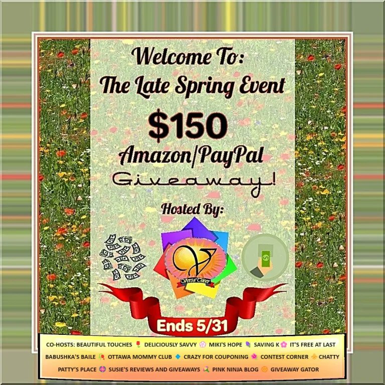 $150 Amazon eGift Card or PayPal Cash Giveaway! 1 Winner! Late Spring Event '24 susiesreviews.com/2024/04/150-am…