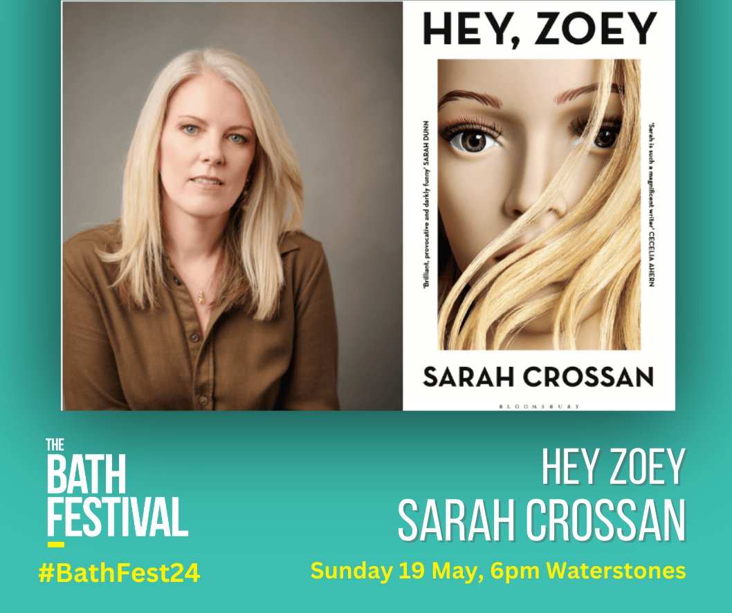 If you’re in Bath May 19th, I’d love to see you at this event for HEY, ZOEY. @Bathfestivals #bathfest24