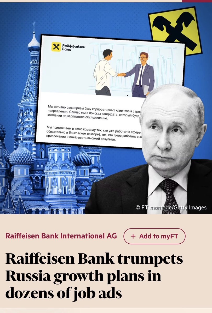 #Austria Raiffeisen Bank’s hocus-pocus in russia continues as declarations about quitting its business turned into more recruited staff. #Raiffeisen, serving devil is a minor deal?