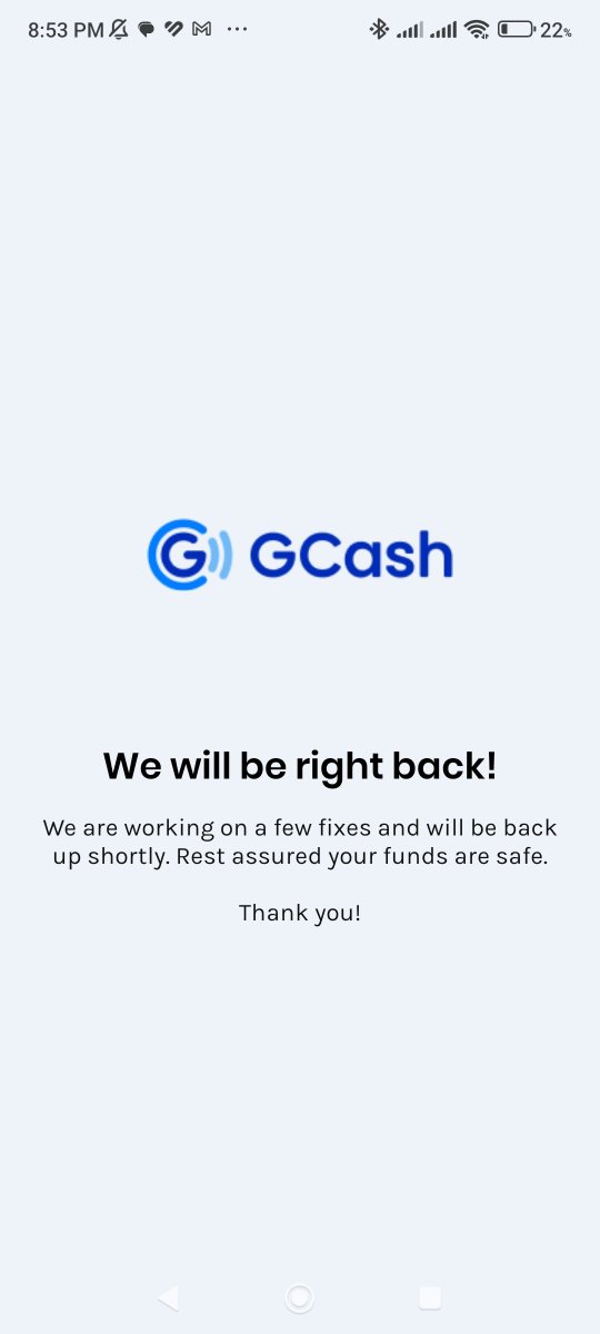 Ay, down ulit, @gcashofficial ? :(