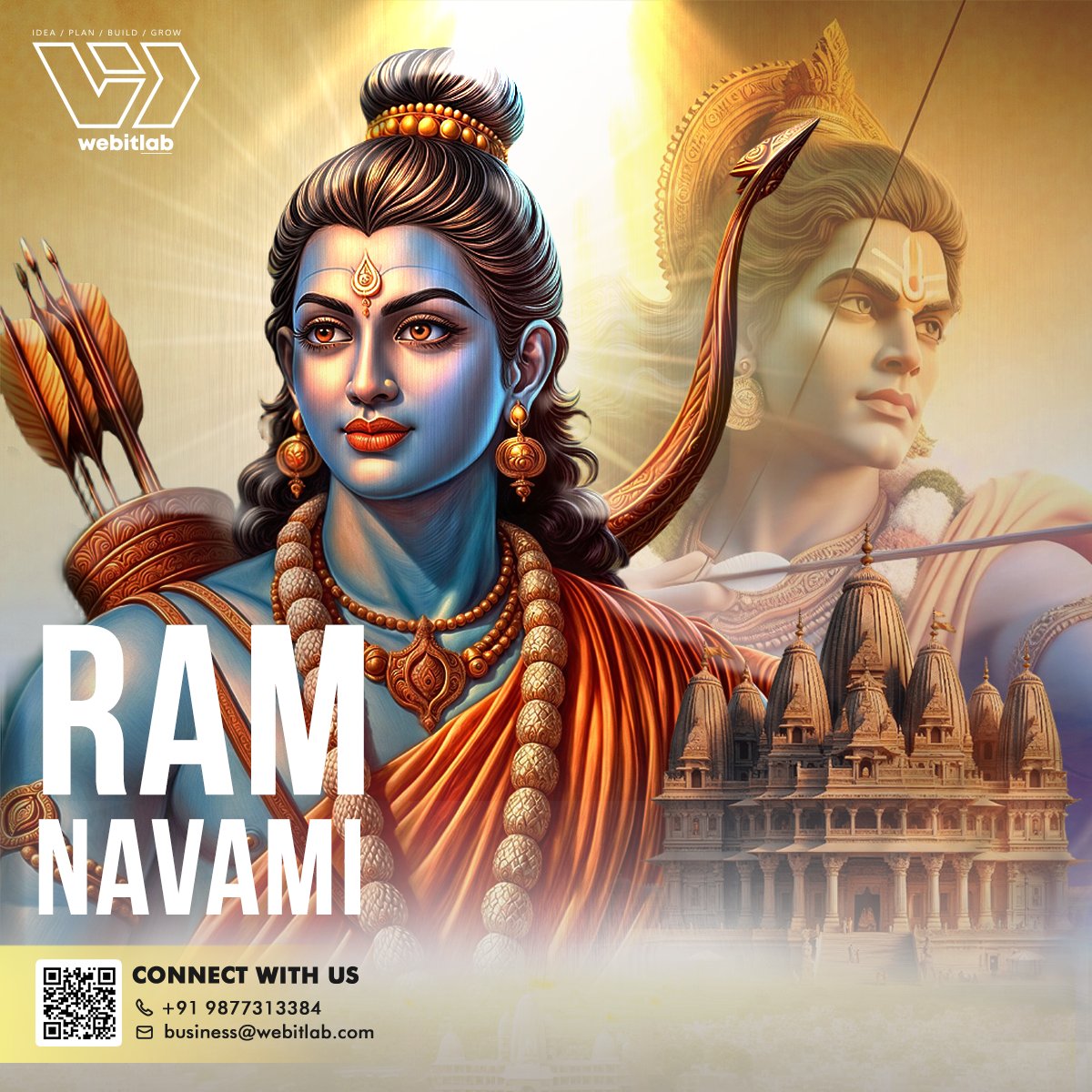Happy Ram Navami!! May the blessings of Lord Ram fill your life with happiness, prosperity, and immense success.

#RamNavami2024 #RamNavamiFestival #RamNavamiCelebrations #UIUXAgency #UIUXDesigns #UIUXServices #DigitalDesignAgency #CreativeUIUX #UserExperienceDesign
