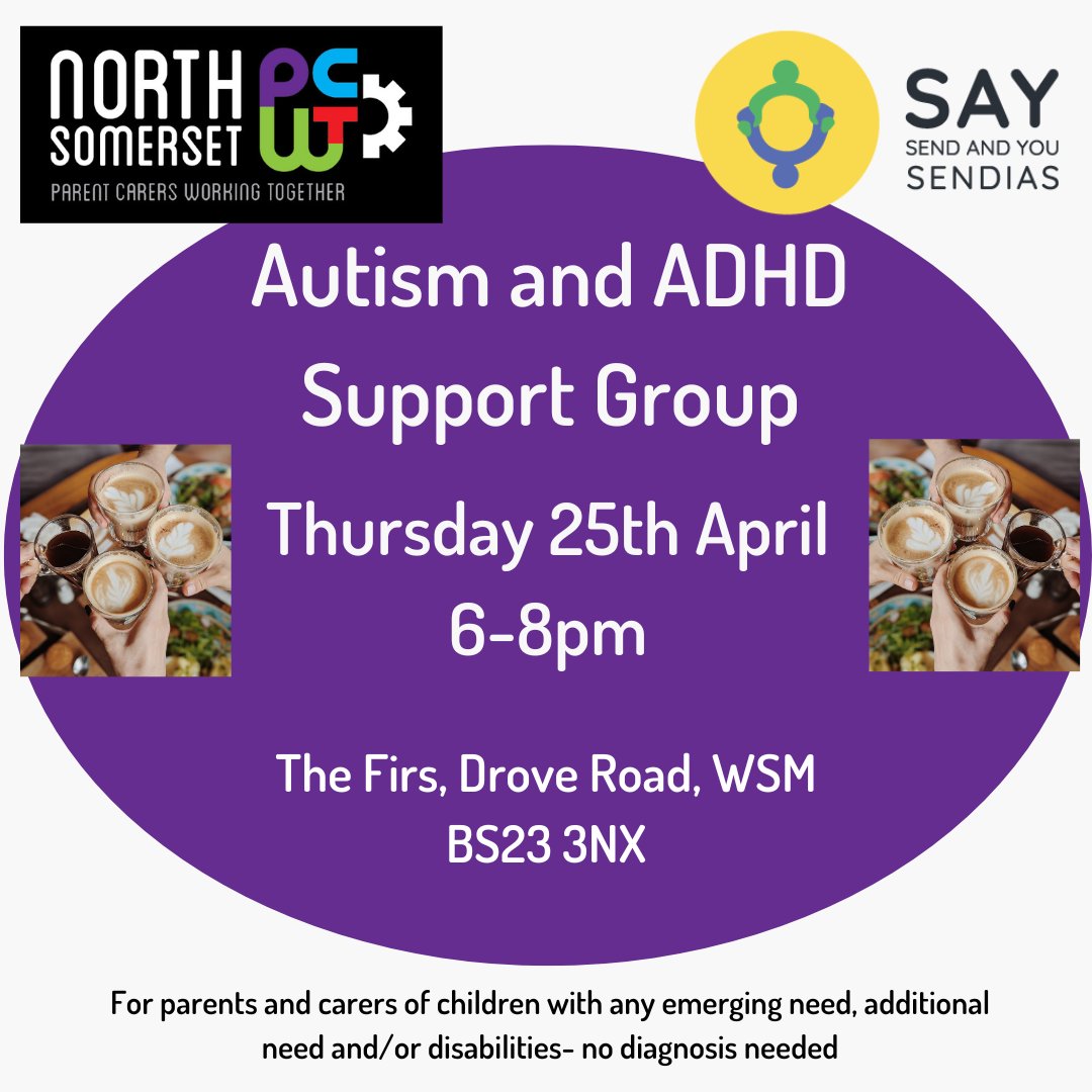 A place for like minded parents and carers to meet over hot drinks and biscuits💓 Often the best tips are found from others walking a similar path 👣 ⭐We are joined by SEND and You - SAY, the SENDIAS (Special Educational Needs & Disability Information, Advice & Support) service