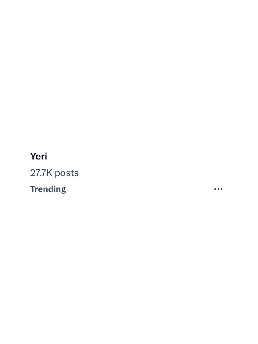 #YERI is currently trending with over 27.7k posts! 🔥

ICYMI: YERI IS PLANNING TO DYE HER HAIR AGAIN! 🫨 YR ReVeluv, what color are you manifesting to see on Yeri’s hair?!

#KIMYERIM #예리 #RedVelvet @RVsmtown