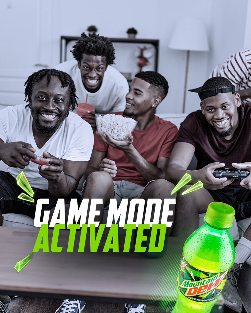 Mtndewug's tweet image. Grab your controllers and crack open a Dew because it’s game time with friends 🎮

#dothedew 
#gamemode