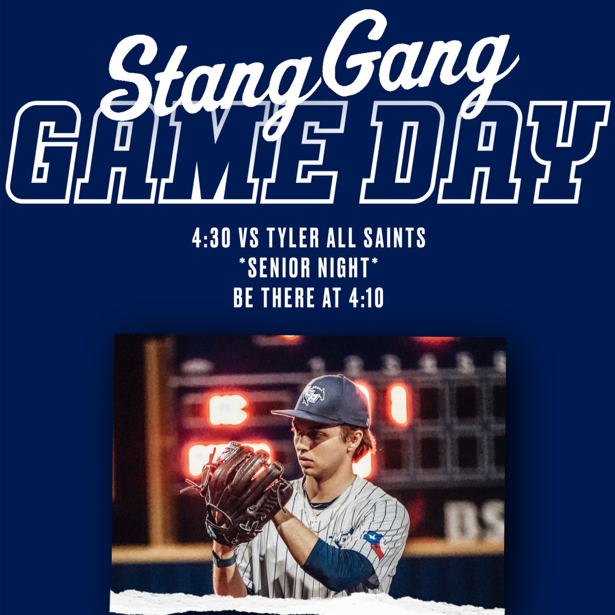 MCA_BSB's tweet photo. Senior Night vs Tyler All Saints for the StangGang! https://t.co/136wRgmDXd