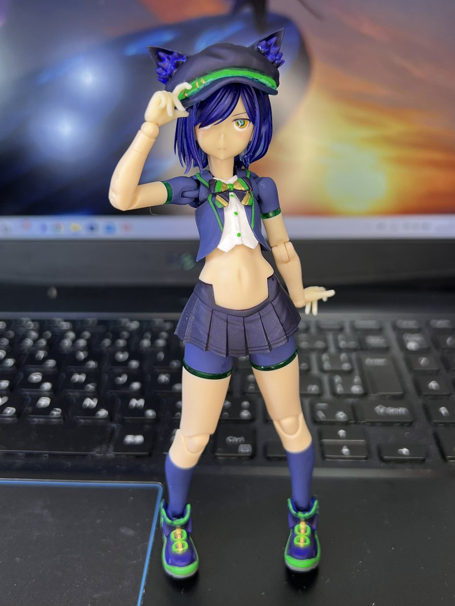 ヤンマー工房さん<a href="/yanmar_factory/">【ヤンマー工房】@みのりぐみ！</a> のめがみのぼうしとUnderConstructionさん<a href="/UC_KOUHOU/">あんこ社＠通販サイト営業中</a> のUCテックスニーカー！良き！

グリーンとディープメタリックブルーで塗ってみました〜