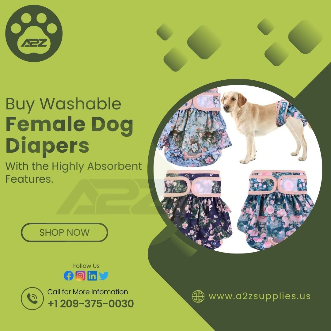 Buy Washable Female Dog Diapers With Highly Absorbent Features.
.
.
.
.
#a2zsupplies #petcare #ShopNow #twitterpost #twittermarketing #twitterpage #twitterclaret.
