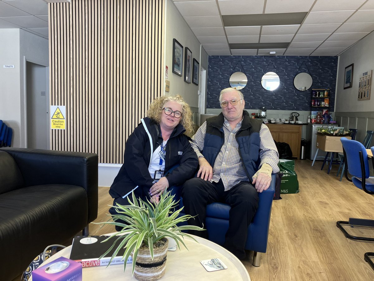 It was so lovely to see Deb and Brian from C Aware Fish Mish today to discuss joining forces and working together on recruiting #cancer #volunteer #champions #community #northtyneside #northshields @NorthernCancer @NTynesideVODA @macmillancancer