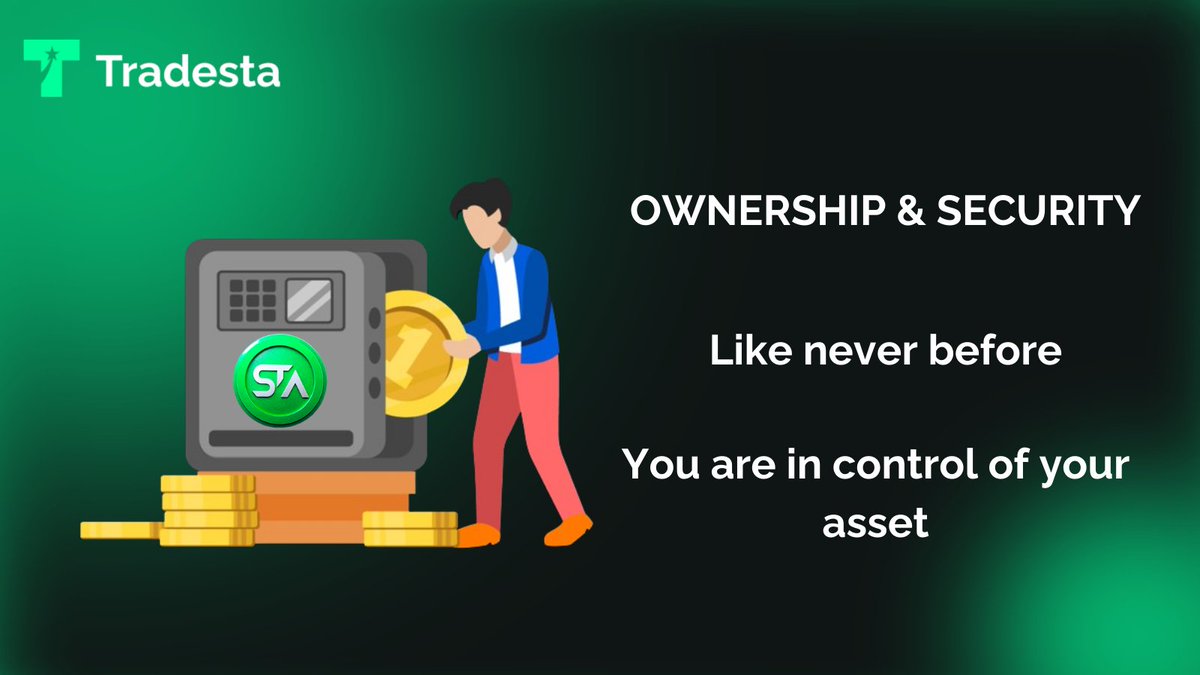 🔒 Take Control of Your Assets with TradeSta 🔑 Your assets, your rules. At TradeSta, we prioritize your privacy and security above all else. Join us in this movement towards secure and smart trading. Experience the power of decentralized finance with TradeSta! #TradeSta