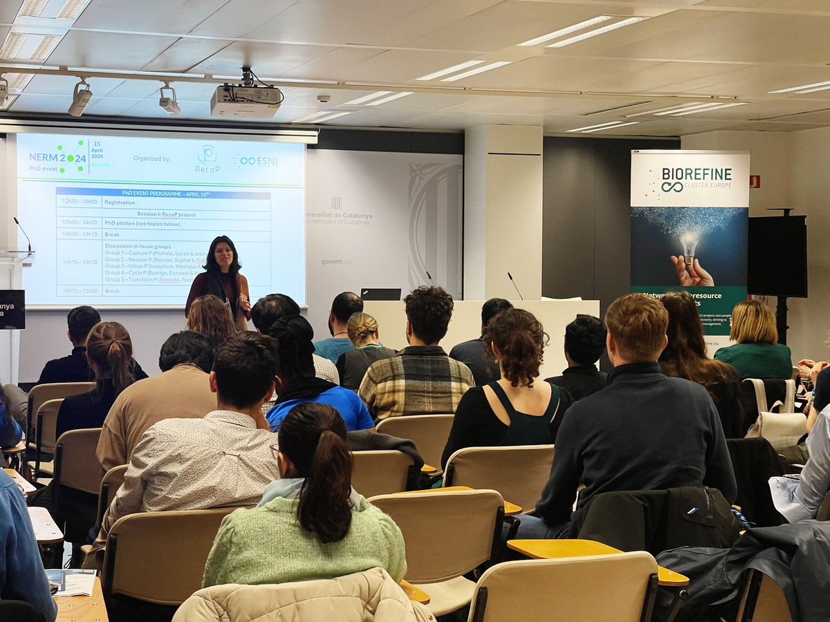 Together with @H2020Recap the ESNI community, part of the Biorefine Cluster, organised on 15 April a pre-event to #NERM2024 focusing on PhD students working on #nutrient (re)cycling, with lively exchanges on a variety of topics within the field. biorefine.eu/nutrient-recyc…