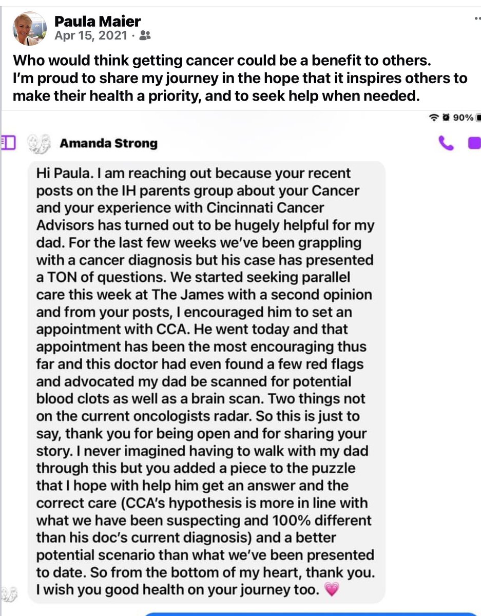 PaulaMaier3's tweet image. Sharing your cancer story can help others you may not even know, in ways you couldn’t imagine 🙏🏼

#shareyourstory #cancercommunity #tnbcsurvivor #cancertreatment #togetherwearestronger #triplenegativebreastcancer #breastcancer #keytruda #supportoneanother @ThanksCancer