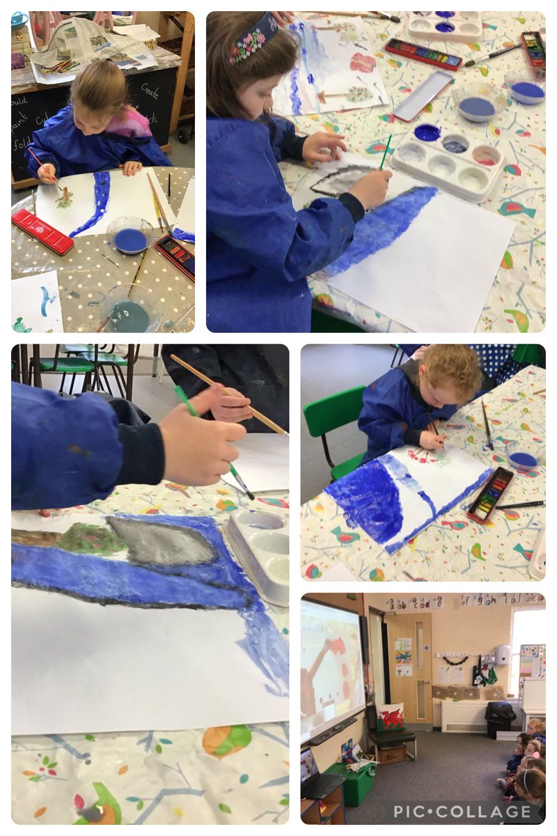 osbastonciw's tweet image. As part of our &quot;Wow day&quot; we are entering the schools&apos; painting competition &quot;The Treasures &amp;amp; Troubles of our Rivers&quot; for the protection of rural Wales and Welsh landscape @Keep_Wales_Tidy @EcoSchoolsWales #savetheriverusk #afonyddcymru using @creativeexpression to learn how. 🎨🏞️