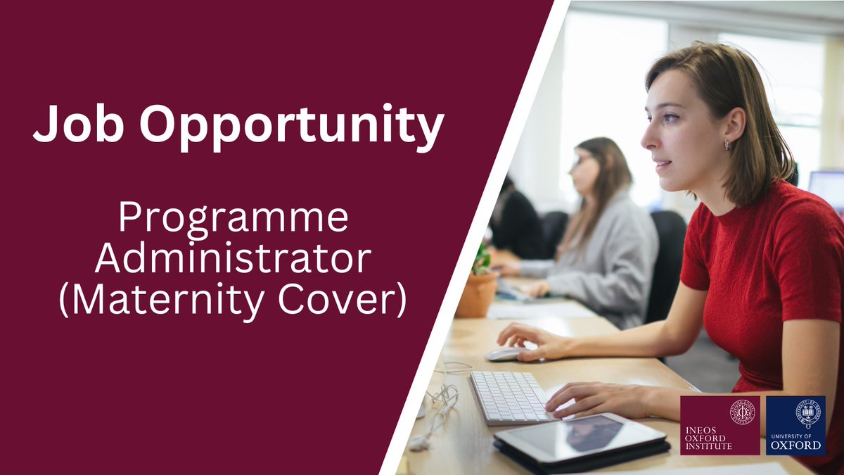 🚨 New job opportunity! We're recruiting for a Programme Administrator (Maternity Cover) to join us at the IOI. ⏳Deadline: Tuesday 7 May at midday Find out more ⬇️ ineosoxford.ox.ac.uk/careers