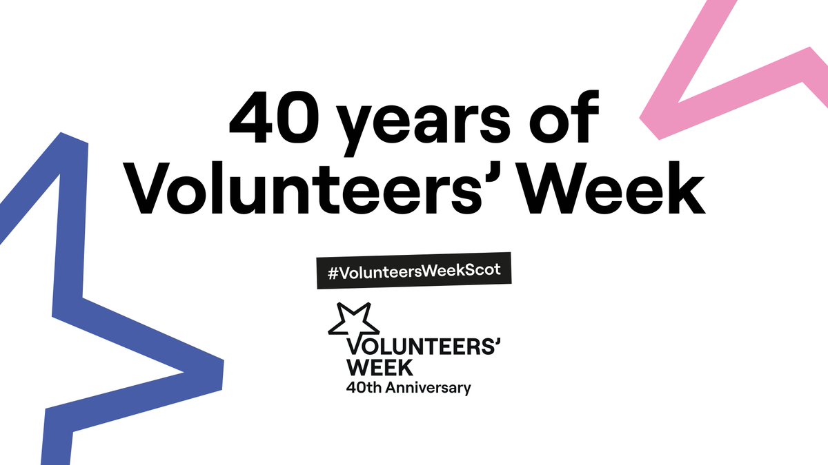 Join us and celebrate Scotland's volunteers this #VolunteersWeekScot (3rd - 9th June). Find out more about the campaign and how you can get involved (for the 40th anniversary🎉) here: volunteersweek.scot