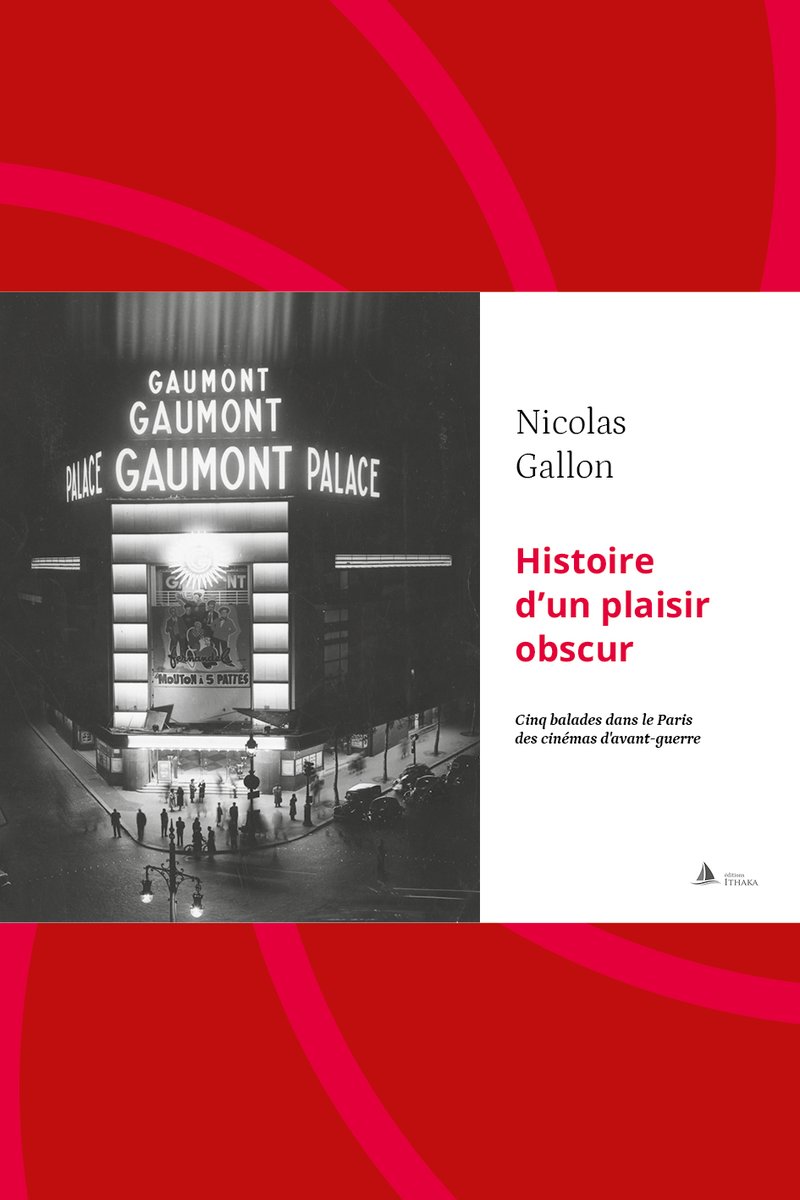 IthakaEditions's tweet photo. Bonjour,
La librairie du cinéma du Panthéon accueillera Nicolas Gallon, le jeudi 2 mai à 19h00,  pour une présentation de son livre "Histoire d'un plaisir obscur", cinq balades autour des salles de cinéma du Paris d'avant-guerre. https://t.co/pWqIKBM48D