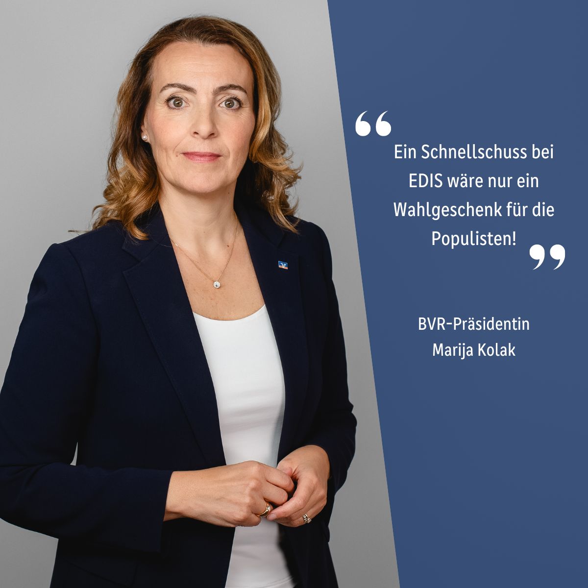 BVRPresse's tweet photo. BVR und @dsgv fordern den ECON auf, diese Abstimmung von der Agenda zu nehmen. Denn die Bankenunion verfügt schon heute über ein dezentrales und sehr gut funktionierendes Einlagensicherungssystem. 1/2 https://t.co/Z9cQrAiTTY