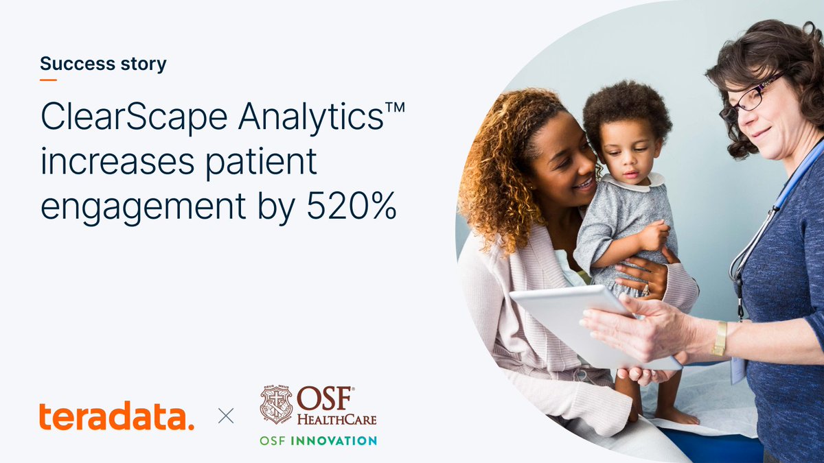 520% increase in patient engagement: @OSFHealthCare runs in-database AI models using ClearScape Analytics™ to identify patient risk—preventing negative experiences and leading to better health outcomes. ms.spr.ly/6015cFCdP