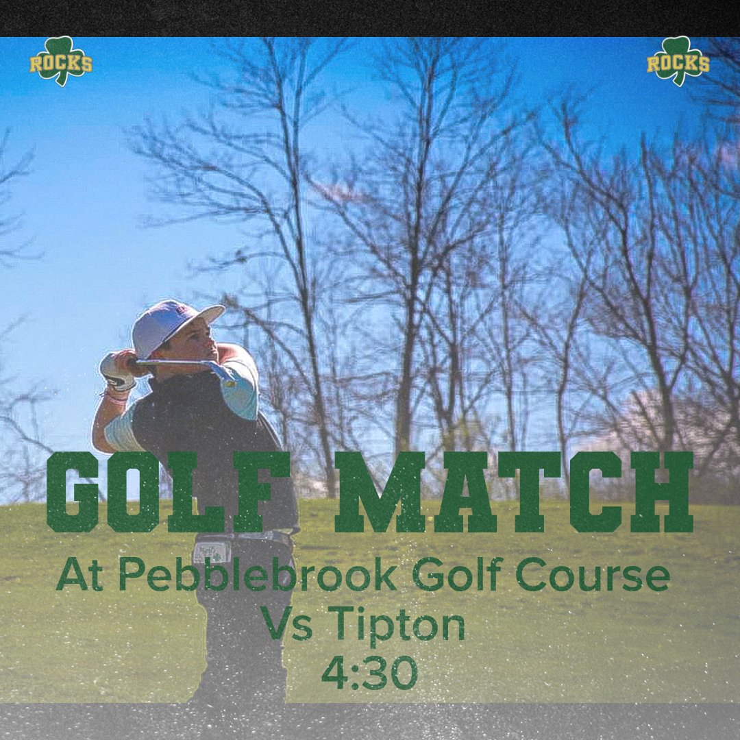 Rocks Golf takes on Tipton today at Pebblebrook starting at 4:30 #GOROCKS