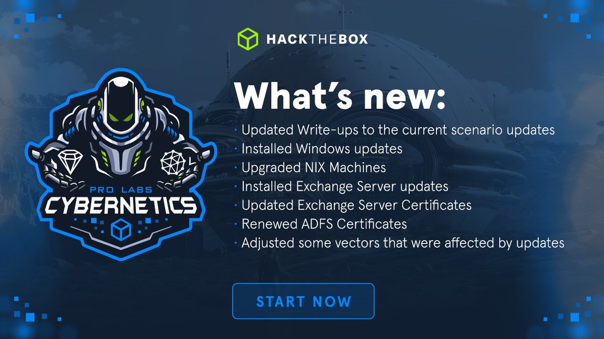 Ready to master red teaming? 🔴 
Check all the new updates on Cybernetics that will transform your upskilling experience. Try the advanced scenario out, available on both #HTB Labs and Enterprise platform:  
okt.to/PREvf9
#HackTheBox #ActiveDirectory #RedTeam
