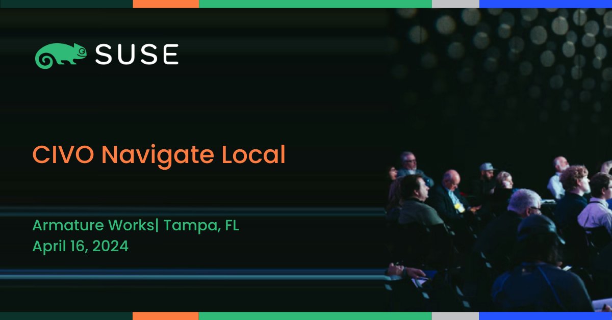 🤩 We are excited to attend @Civo Navigate Local in Tampa and interact with the #Tampa tech community this April. We hope to see you there! 👀 Find out more about the event here:  okt.to/gxGhtz