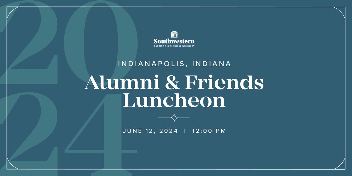 Register for the #SWBTS Alumni and Friends Luncheon this year at the #SBC24. We can't wait to catch up with everyone and give a few updates from Seminary Hill. eventbrite.com/e/2024-alumni-…