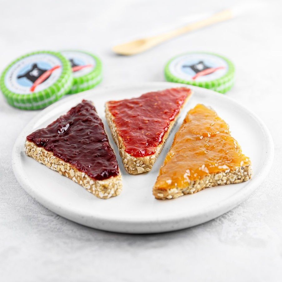 Happy #ToastTuesday Friends!😀 We got a little excited this morning and couldn't decide which flavour to have on our toast.. So we just chose all one of each colour!😁🥄🍇🍓🍑 #CroftersOrganic #MoreFruitLessSugar #UnbearablyGood #FruitSpread