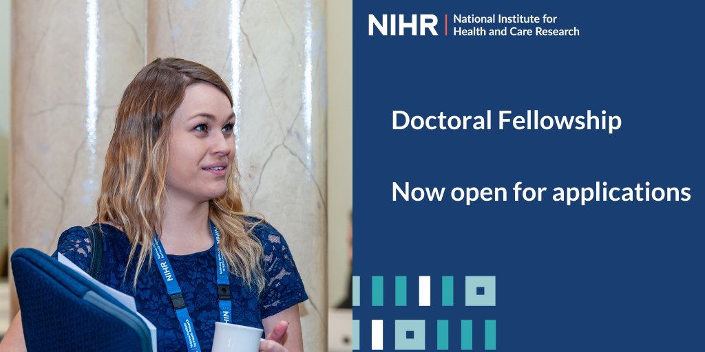 Now open for applications: The NIHR Doctoral Fellowship supports individuals to undertake a PhD in health or social care research. Find out more: nihr.ac.uk/funding/doctor…