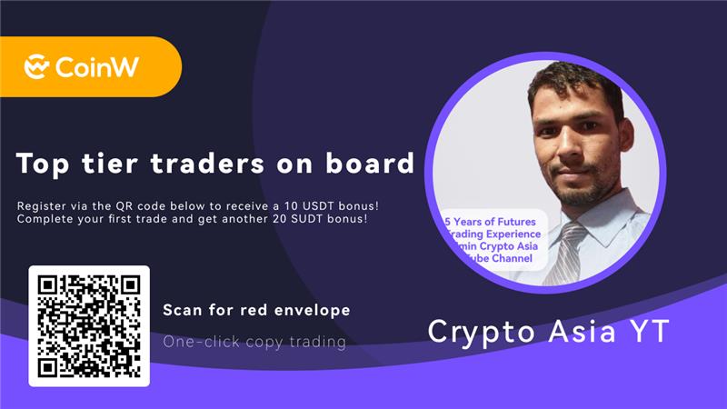 #CoinW Star Traders On Board!

🌟 Crypto Asia YT, @CryptoAsiaYT

🎁 Sign up through the invitation link to get a 10 USDT Airdrop!
🎁 Completing the first Future trade or copy-trading to get another 20 USDT bonus!

✅ Invitation link: coinw.ltd/h5/getRedPacka…