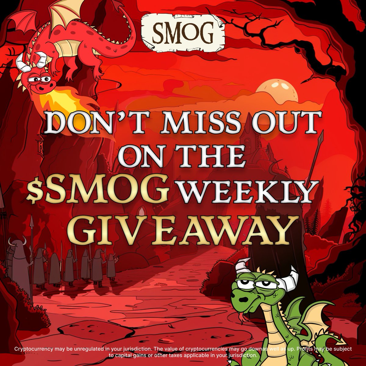 SMOGToken's tweet photo. #Dragons, time's ticking on the weekly $SMOG #Giveaway, wrapping up on Friday, April 19th at 5 pm UTC! 🕒

Keep up the amazing work! 🌠

#SMOG is aiming high! 🚀🌟🐉

Hit the link below to join in - react, spread the word, and mention 3 pals! 🔗👍👥⬇️

https://t.co/74L25dcGzQ https://t.co/URoiMV8CA5
