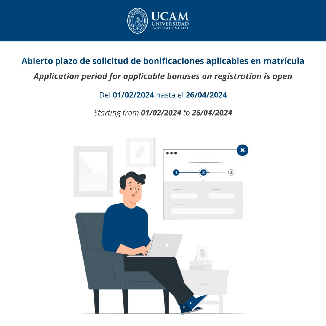 📢 Últimos días para la solicitud de bonificaciones aplicables en matrícula 📆 Hasta el 26 de abril ➡️ ow.ly/Nh8I50Qx74X