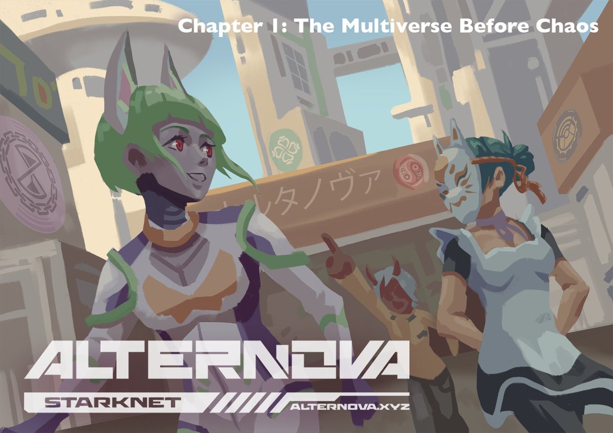 Before the Multiversal War, Citizens across the Multiverse lived in harmony, complementing each other’s strengths and weaknesses.

Generation to generation, the legend told...

Read the full Chapter on Discord ☄️ discord.com/channels/11383…

#RoadToAlterNova #Starknet