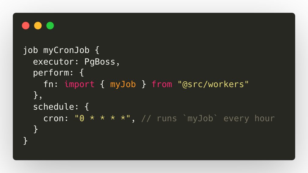 WaspLang's tweet photo. TICK_TOCK_TICK π°
Setting up a recurring (CRON) job is really easy in Wasp.
Plus, you don't have to rely on 3rd-party services, saving you β± & π°
#wasptips https://t.co/xXO1swCTai