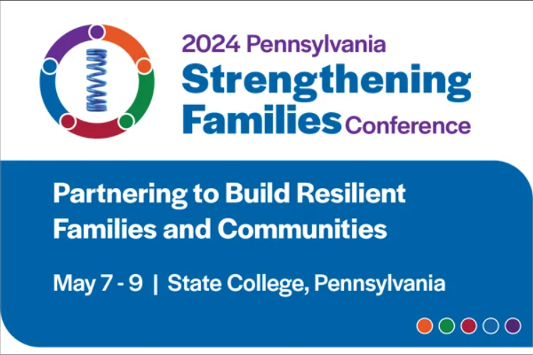 Mark your calendars for the 2024 Pennsylvania Strengthening Families Conference! Join us from May 7th to May 9th in State College. Partnering to Build Resilient Families and Communities. 

REGISTER NOW: shorturl.at/eAIP7

 #FamilySupportNetwork #BuildingTogether