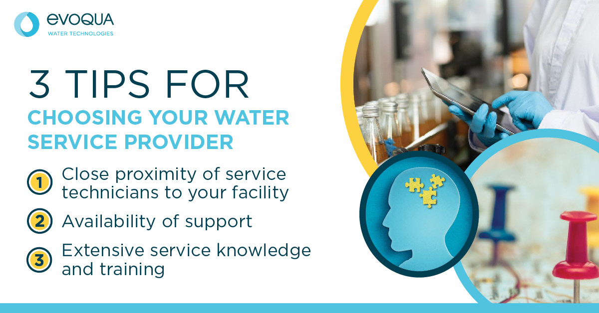 As beverage producers face challenges with #processwater consumption and quality, it's crucial to choose the right water service provider. Check out our top 3 tips to consider and learn how you can achieve #qualitywater with extraordinary service. evoqua.com/en/articles/ti…