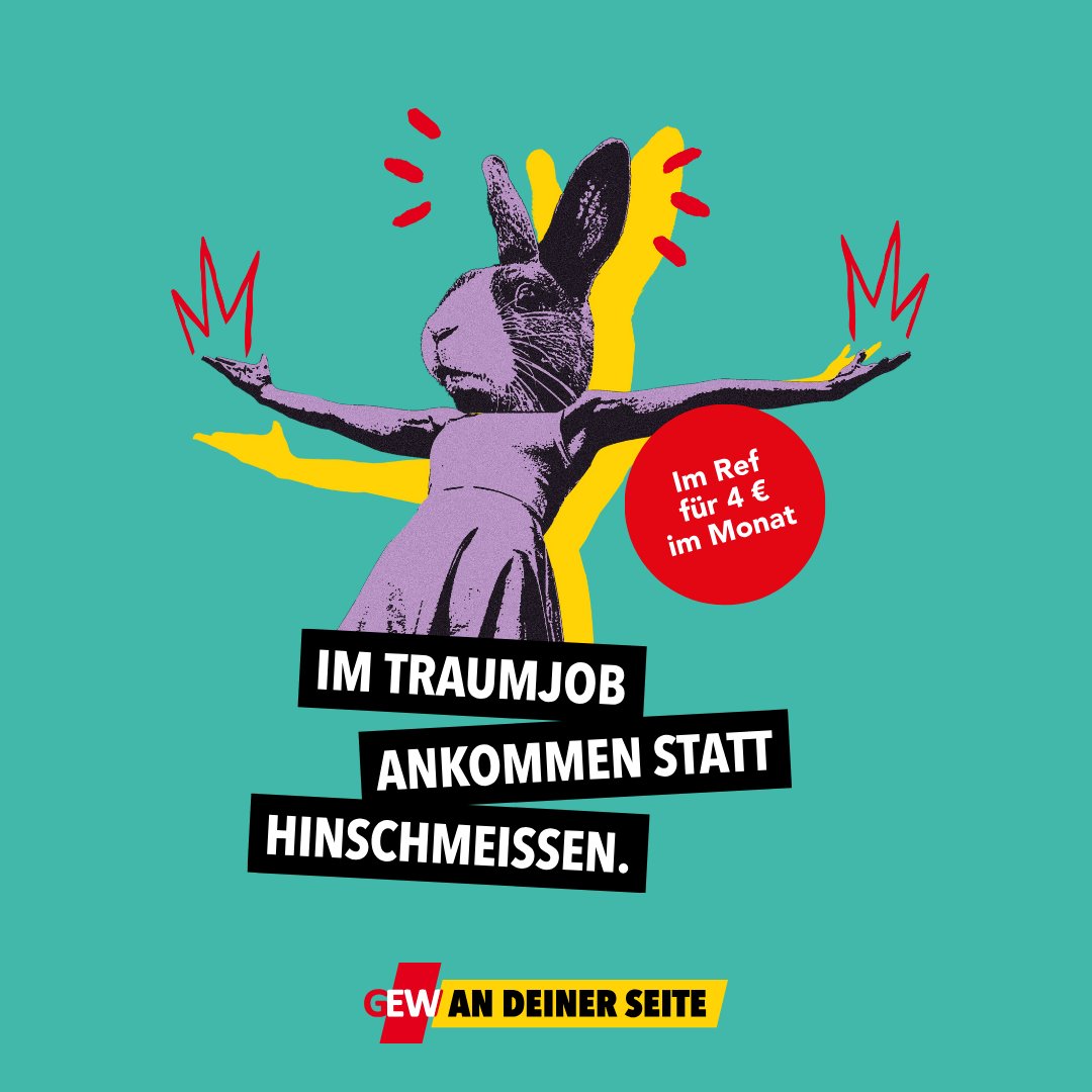 Wir wissen, wie schwer das #Referendariat sein kann. Deshalb sind wir #andeinerSeite: ob bei der Vernetzung mit  Refis oder der Beratung durch unsere Schulexpert*innen – wir unterstützen dich! Im Notfall auch mit unserem Rechtsschutz! #Gewerkschaft heißt zusammenhalten!