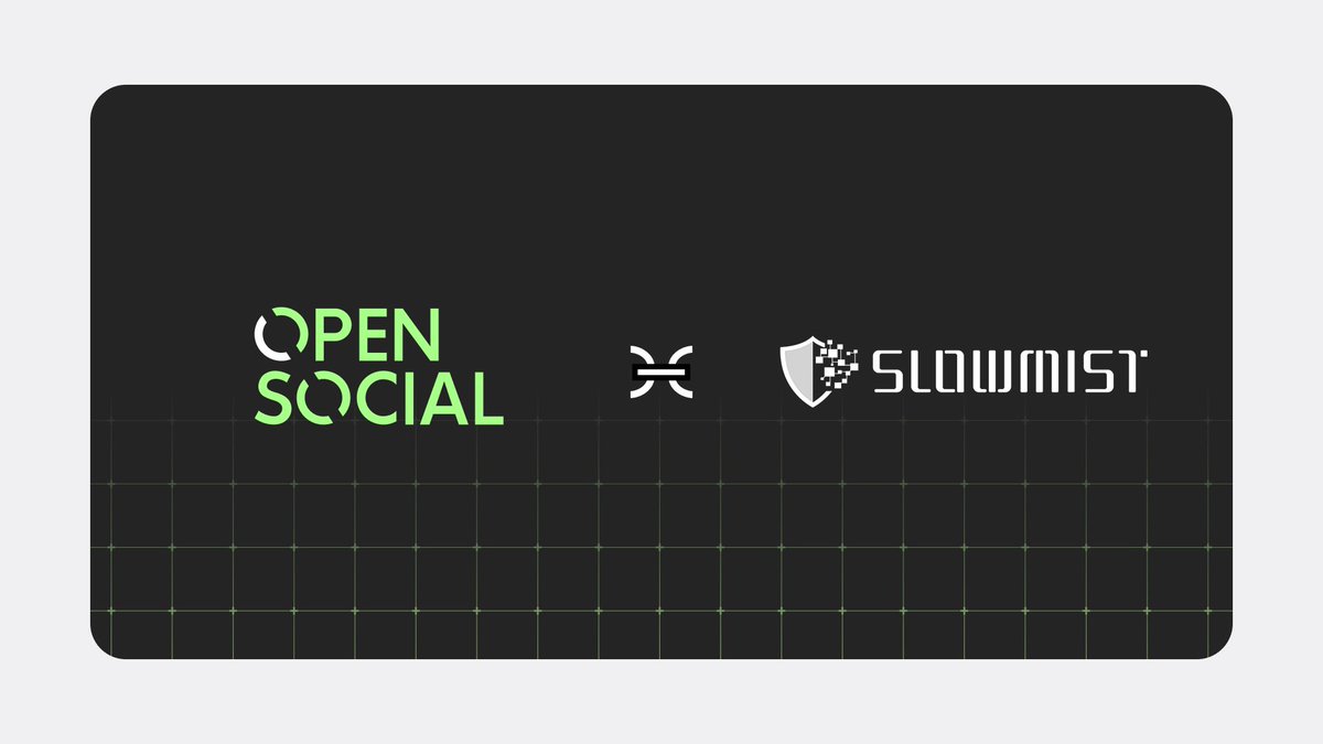 We're thrilled to announce our successful smart contract audit by @SlowMist_Team! Open Social, the foundational building block of SocialFi remains above everything committed to security, ensuring a robust platform for all builders and all users. SlowMist is known for auditing…