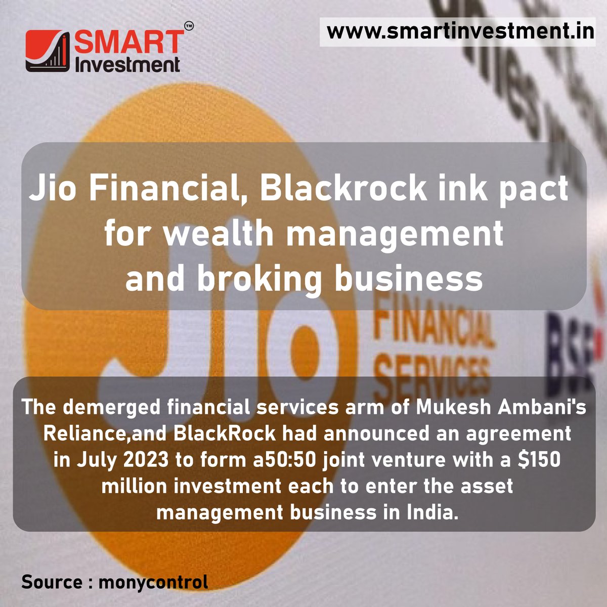 Jio Financial, Blackrock ink pact for wealth management and broking business

Follow for more

#Jio #newsfeed #explorerpage #smartinvestment