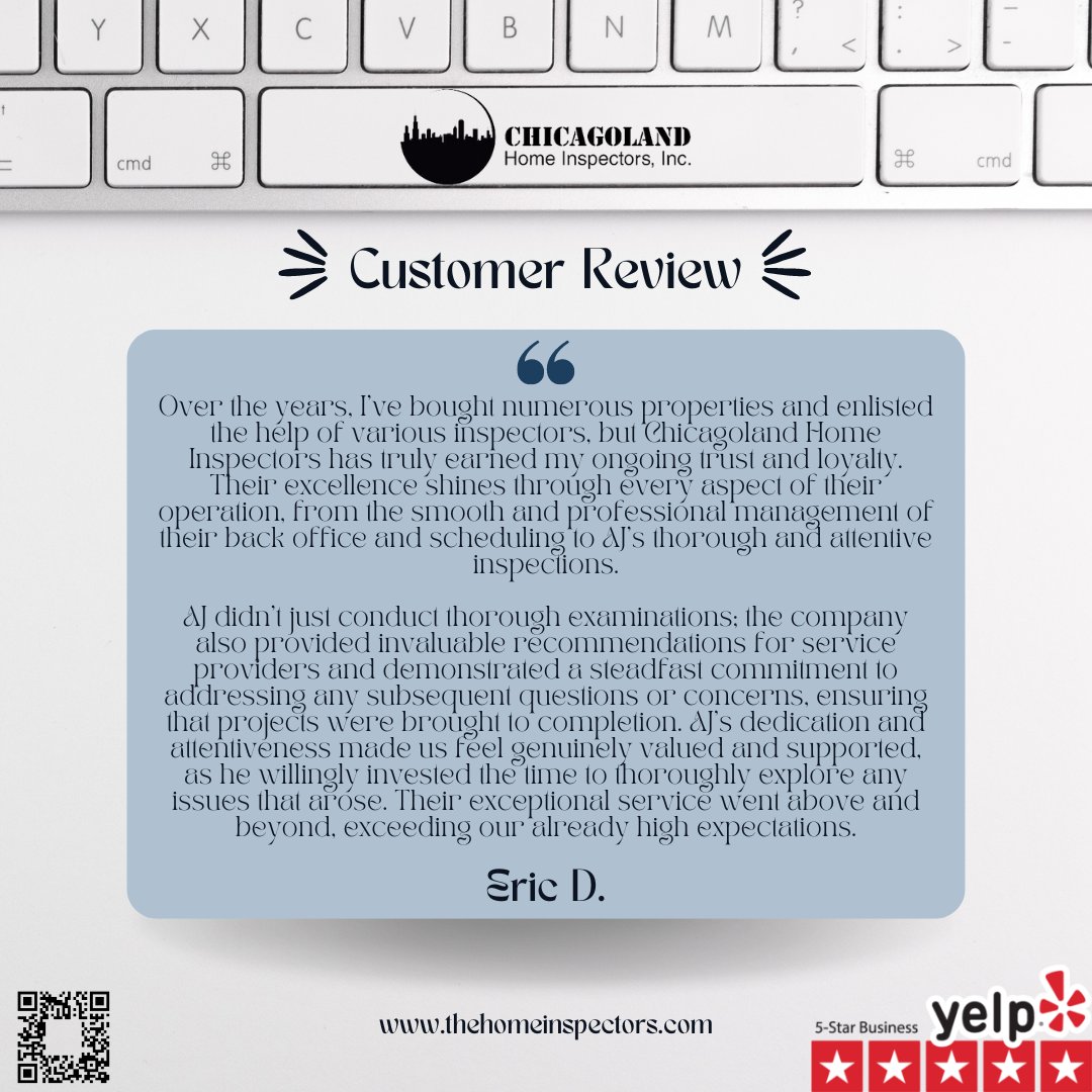 Thank you for noticing our commitment to excellence. Our inspector, your real estate agent, and I reiterate our commitment to homebuyer confidence. Service is always good, as seen by your satisfaction.

#homeinspection #YouAlwaysGetMore #fivestarreviews