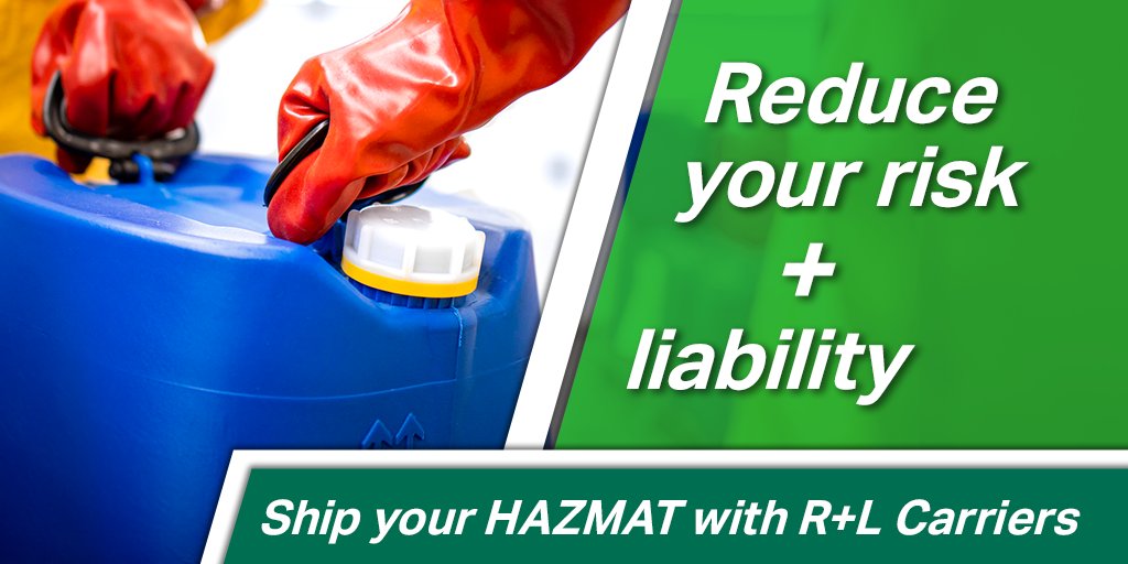 Our HAZMAT transportation specialists understand how to properly prepare & transport hazardous materials while remaining compliant with state & federal material regulations. Reduce risk and liability by shipping your HAZMAT with R+L Carriers. Learn more: ow.ly/bRfE50Rerq2