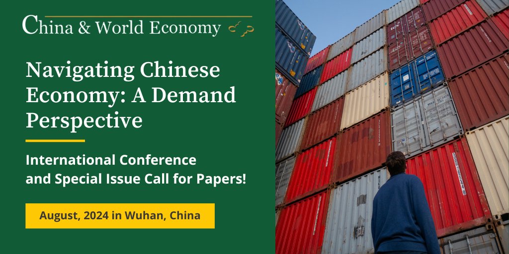 Call for papers! 📣 You’re invited to submit your research to China & World Economy’s international conference and special issue. Submission Deadline: May 30, 2024 Contribute to China's economic trajectory, and collaborate with fellow academics: ow.ly/6VgV50Rfrmt