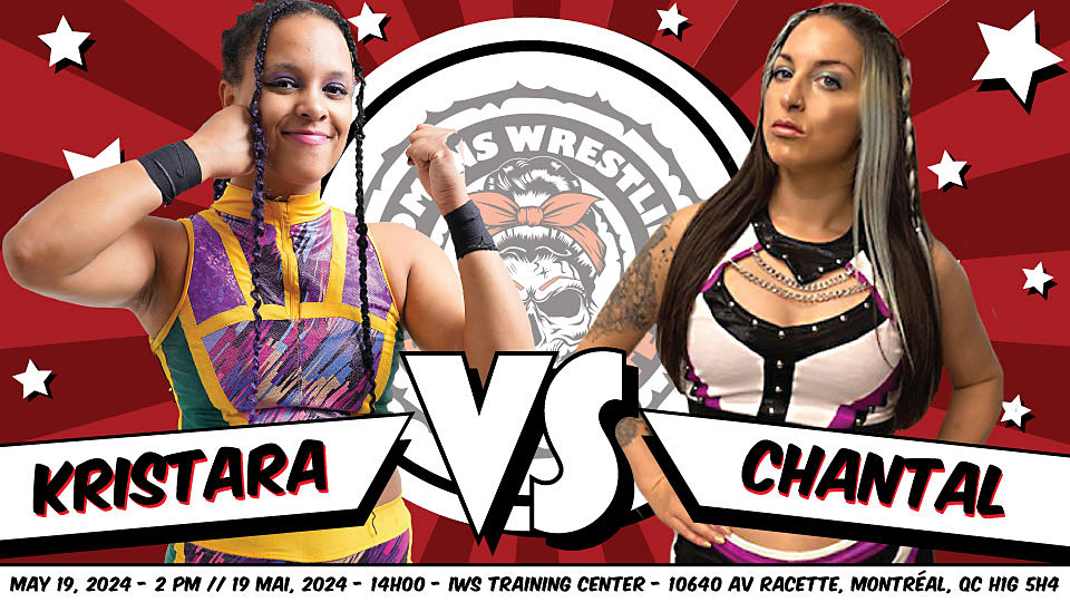 MATCH ANNOUNCEMENT “The Sweetest Pea” Kristara Vs “La Rose des Maritimes” Chantal Get your tickets now for “AYOYE! Tu m’fais mal” presented by Women’s Wrestling Syndicate on Sunday, May 19, 2024, at 2PM here: thepointofsale.com/tickets/wws-20…