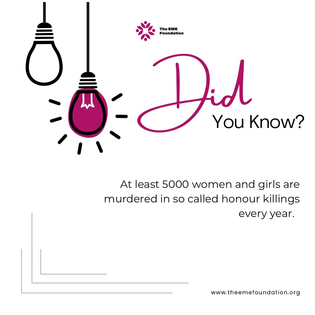 The sad reality of ‘honour’ killing

#TheEMEFoundation #DidYouKnow
