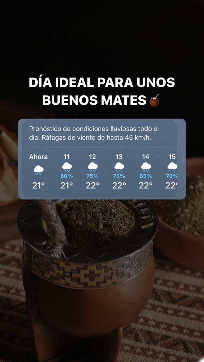 Así fue nuestro Lunes 🙌🏻🧉#mate #yerba #yerbamate #lluvia ☔️