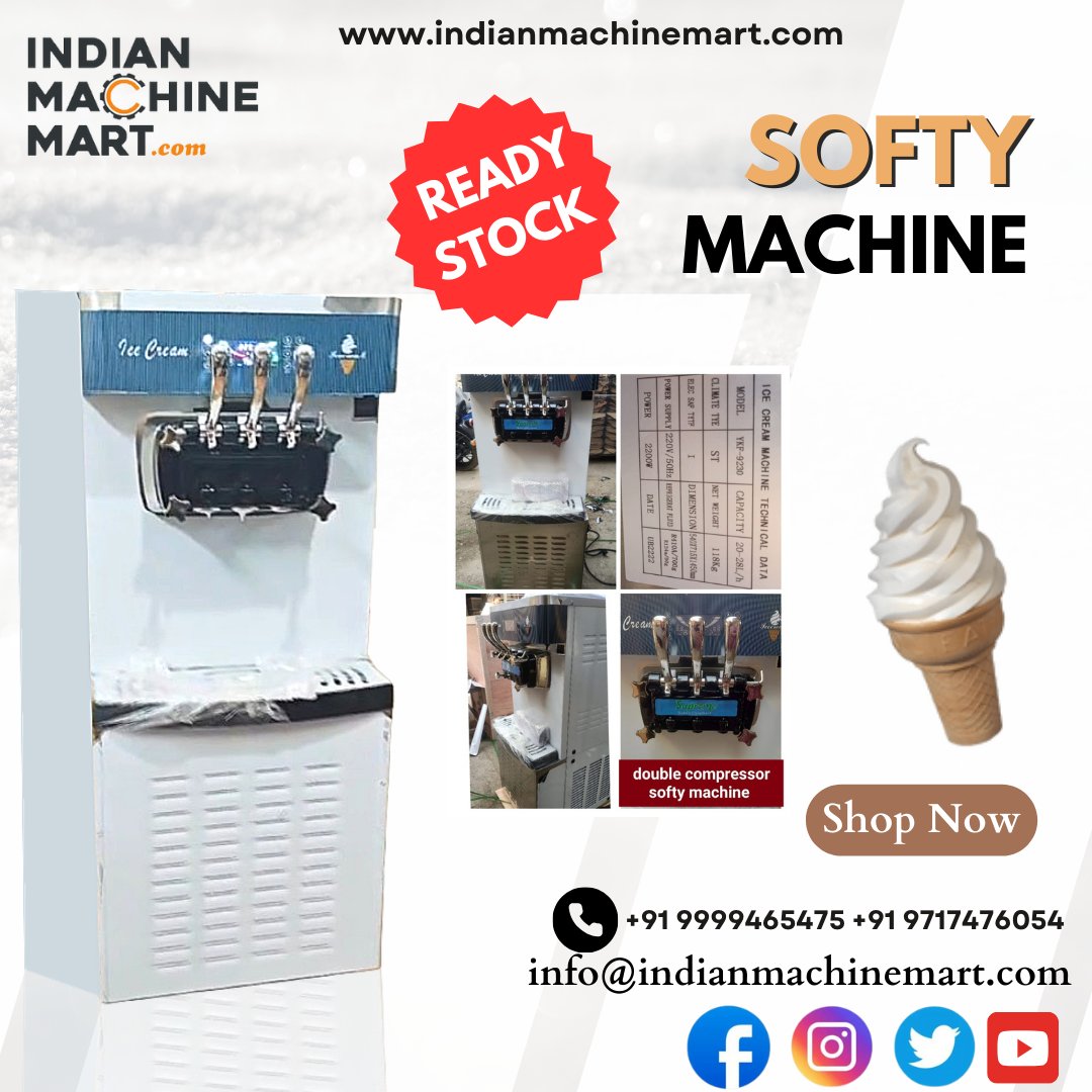 INDMachineMart's tweet photo. Softy Machine | Indian Machine Mart 
For Inquiry:  https://t.co/TmN4rYR3zq 
#softymachine #icecream #readystock #softy #machinesofty #cream #buynow #businessmachine #stallicecream #bestbusinessmachine https://t.co/IoyKG1RC5w