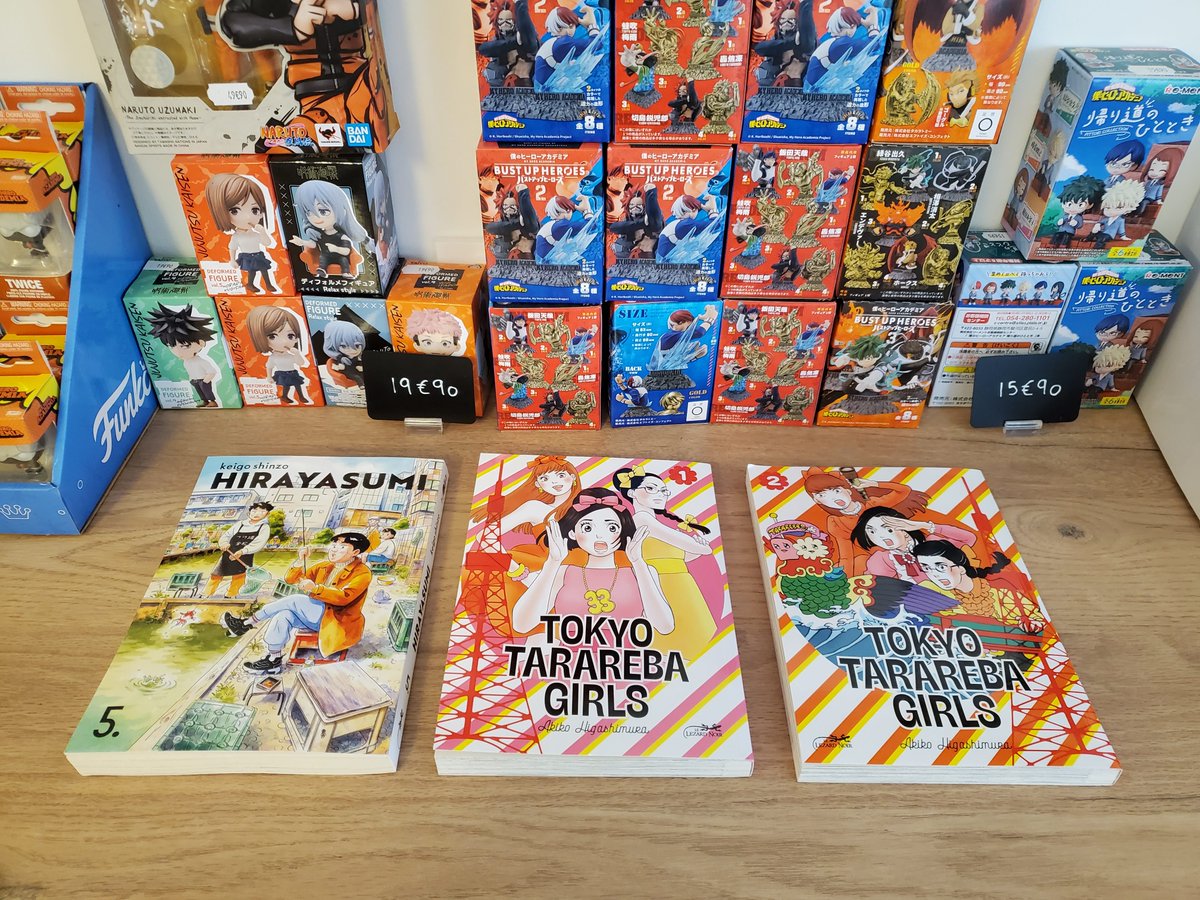 On continue avec l'arrivage des dernières nouveautés disponibles à la lecture 🤩
100% @lezardnoir un de mes éditeurs préférés 🥰

#mangakissa #manga #restaurant #cafemanga #epiceriefine #figurine #angers #hirayasumi #tokyotararebagirls